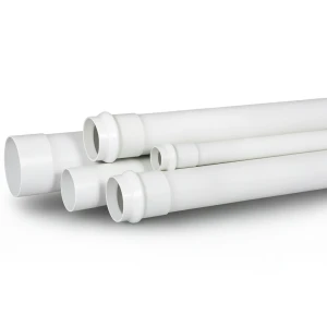 أنابيب بلاستيك UPVC جدول 40 مقاس 4 إنش سماكة 6.73 مم لون أبيض