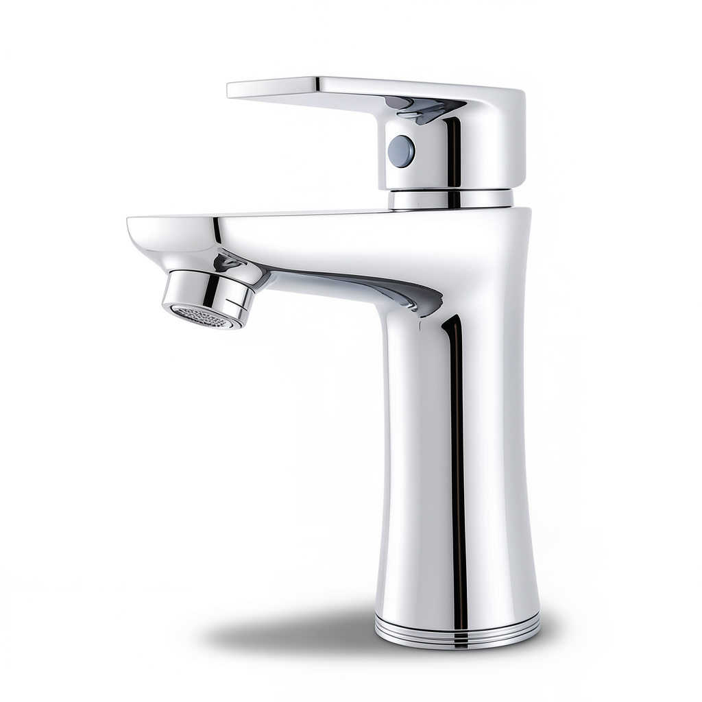 Automatic Short Washbasin Mixer ABS Plastic Chrome Color