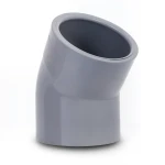 كوع بلاستيك UPVC زاوية 45° مقاس 50 مم لون رمادي