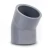 UPVC Plastic Elbow 45° Size 50 mm Gray - Image 1