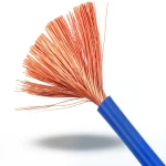 سلك مفرد نحاس شعر 2.5 مم2 450/750 فولت، عزل PVC، ازرق