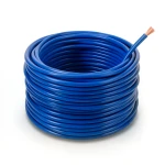سلك نحاس مفرد مرن 4 sq mm جهد 450/750 فولت عزل PVC، أزرق