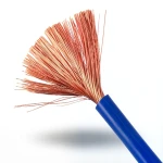 سلك مفرد نحاس شعر 25 مم2 450/750 فولت، عزل PVC، ازرق