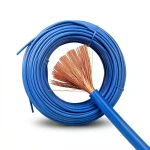 سلك مفرد نحاس شعر 35mm2 جهد 450/750 فولت معزول PVC أزرق
