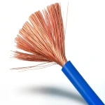 سلك مفرد نحاس شعر 70 مم2 450/750 فولت، عزل PVC، ازرق