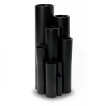 أنابيب HDPE ضغط 4 بار PE 80 مقاس 140 مم سمك 4.3 مم لون أسود