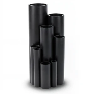 مواسير بلاستيك HDPE ضغط 3.2 بار PE 80 مقاس 200 ملم سمك 4.9 ملم لون اسود