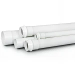 أنابيب UPVC جدول 40 مقاس 6 إنش سماكة 7.98 مم لون أبيض