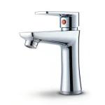Automatic Short Washbasin Mixer ABS Plastic Chrome Color
