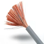 سلك نحاس شعر 1.5mm جهد 450/750 فولت طول 100 ياردة عزل PVC رمادي