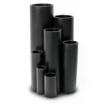 مواسير بلاستيك HDPE ضغط 3.2 بار PE 80 مقاس 200 ملم سمك 4.9 ملم لون اسود