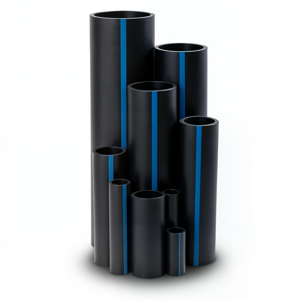 مواسير بلاستيك HDPE ضغط 3.2 بار PE 80 مقاس 315 ملم سمك 7.7 ملم لون اسود