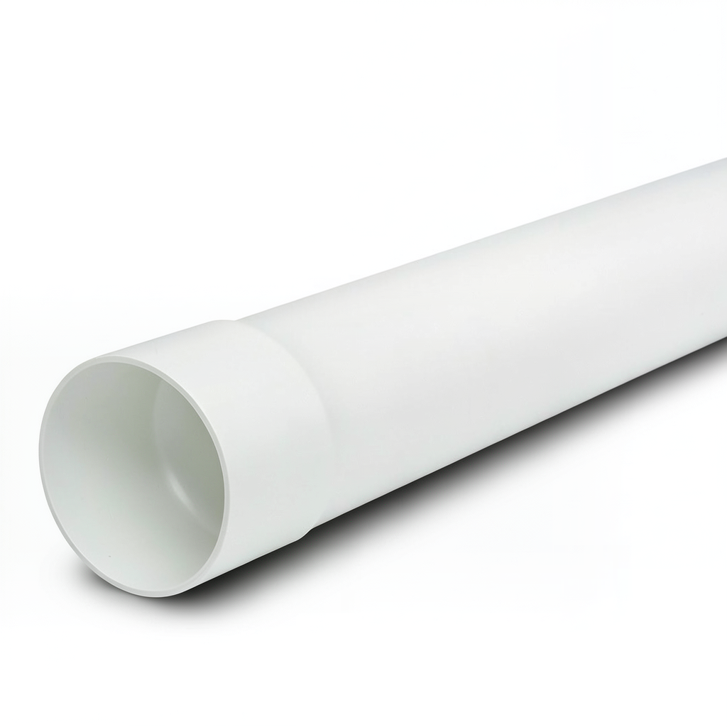 مواسير بلاستيك UPVC ضغط 315 psi مقاس 1/2 إنش سمك 2.08 مم لون أبيض