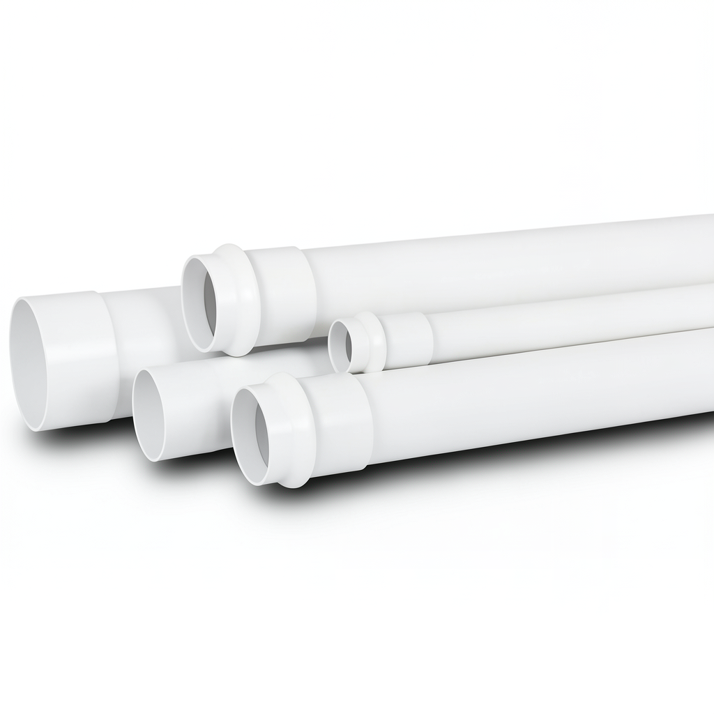 مواسير UPVC جدول 40 مقاس 3/4 إنش سمك 3.38 مم لون أبيض
