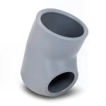 كوع بلاستيك UPVC زاوية 45° مقاس 75 مم لون رمادي