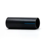 HDPE Plastic Pipe Pressure 6.3 Bar PE 100 180 mm OD 6.9 mm Thickness Black