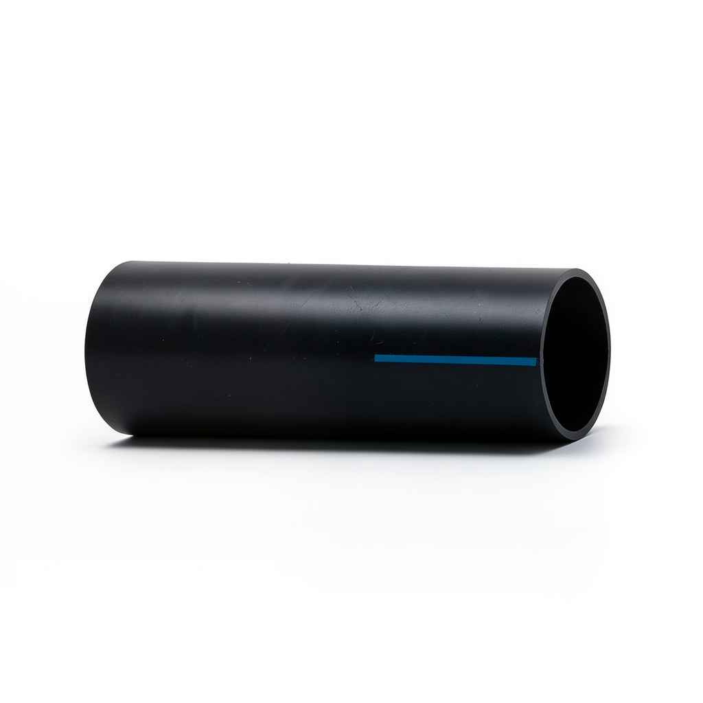 HDPE Plastic Pipe Pressure 6.3 Bar PE 100 180 mm OD 6.9 mm Thickness Black
