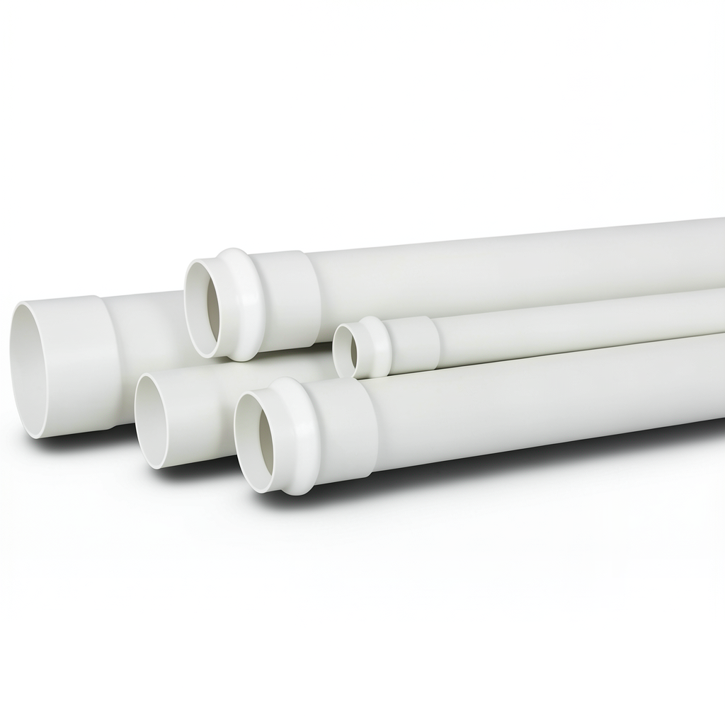 UPVC Plastic Pipe Schedule 40 Size 2 1/2 inch Thickness 5.77 mm White Color