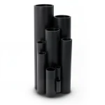 أنابيب بلاستيك HDPE ضغط 6.3 بار PE 100 قطر خارجي 200 mm سمك 7.7 mm لون أسود