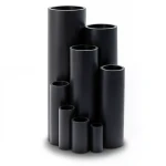 High Density Polyethylene Pipe Nominal Pressure 6 Bar PE 80 75 mm OD 3.5 mm Thickness Black