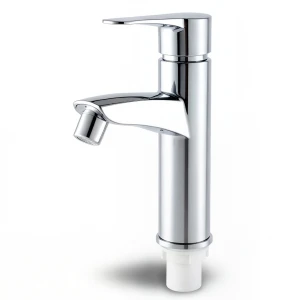 ABS Plastic Middle Automatic Bathroom Washbasin Mixer, Chrome