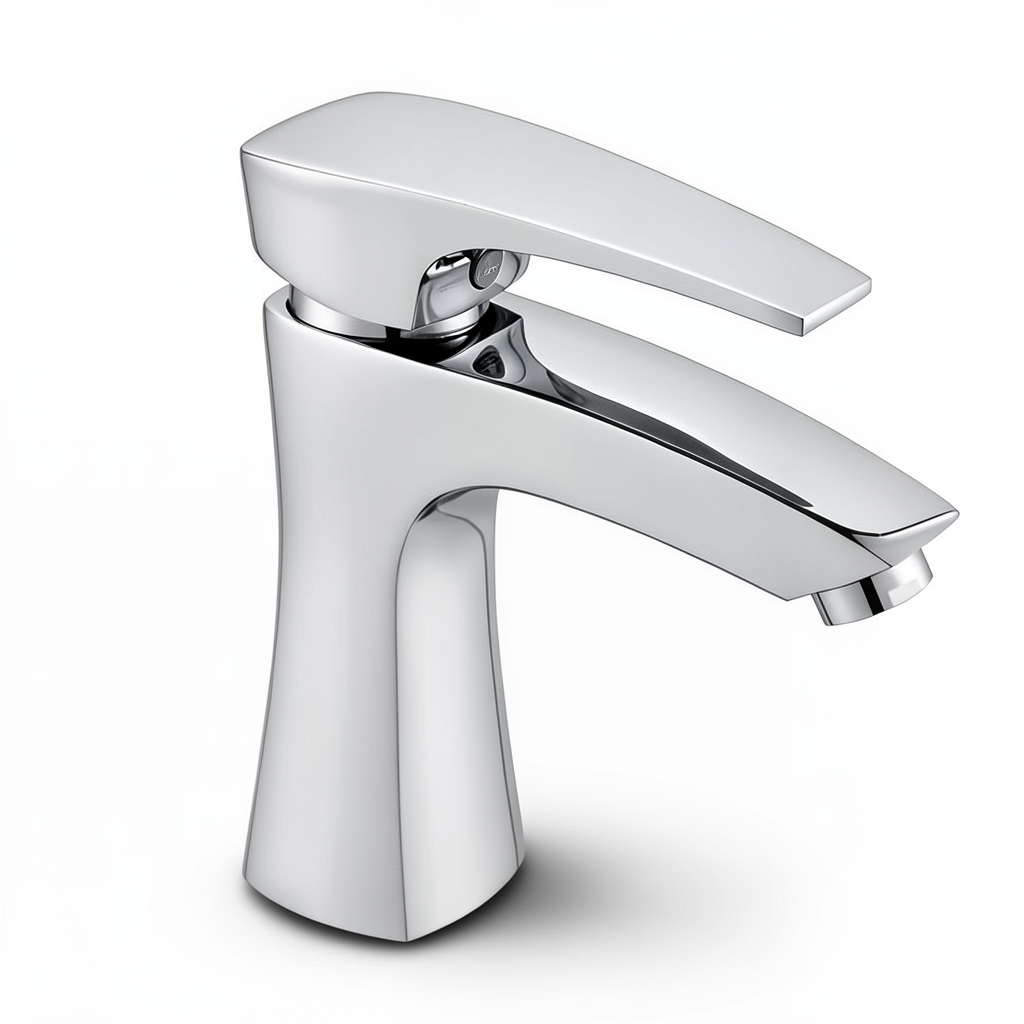 Automatic Short Washbasin Mixer Brass, Chrome Color