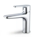 Short Automatic Wash Basin Mixer Brass, Chrome