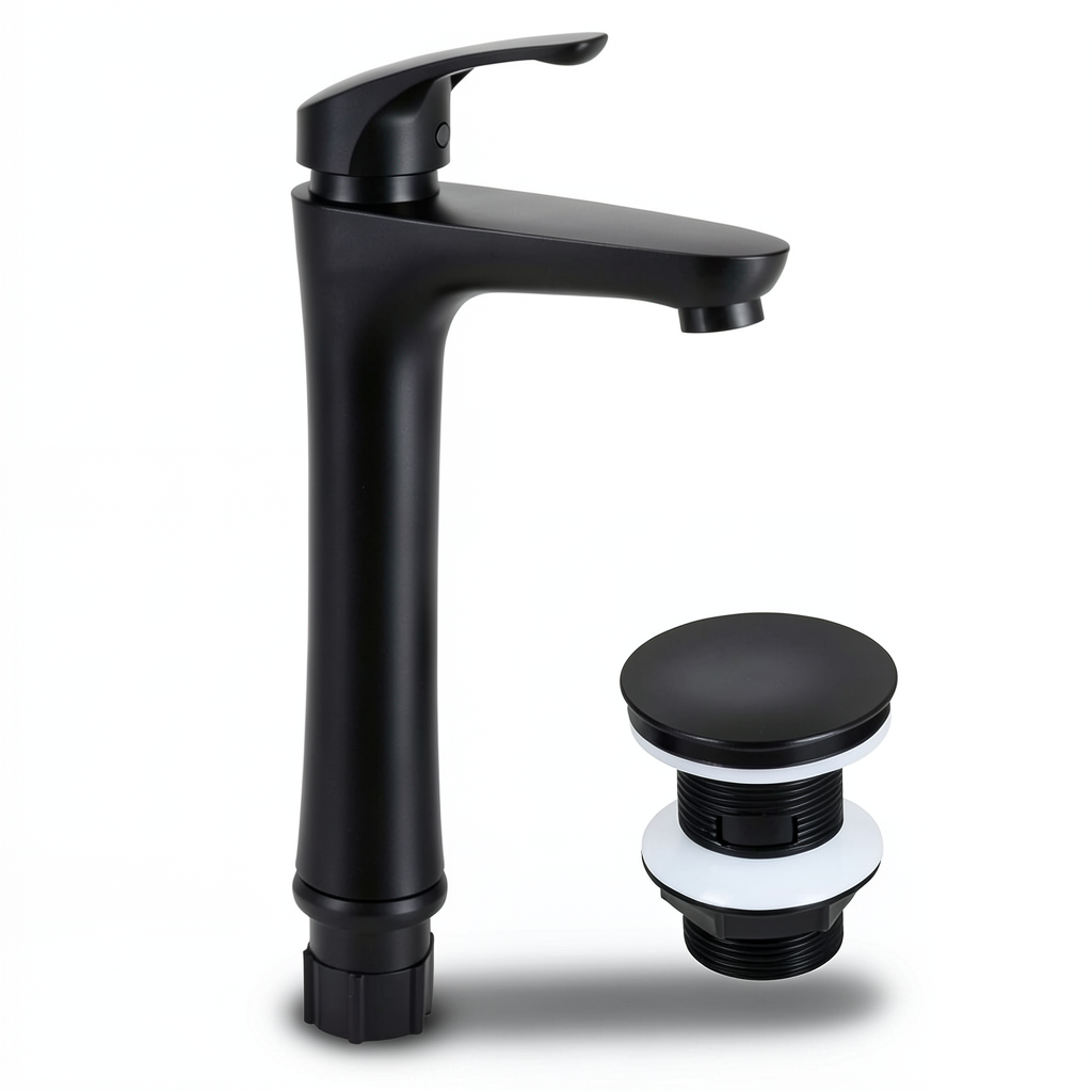 ABS Plastic High Automatic Washbasin Mixer, Black Color