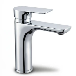 Automatic Washbasin Tap Short Brass, Chrome