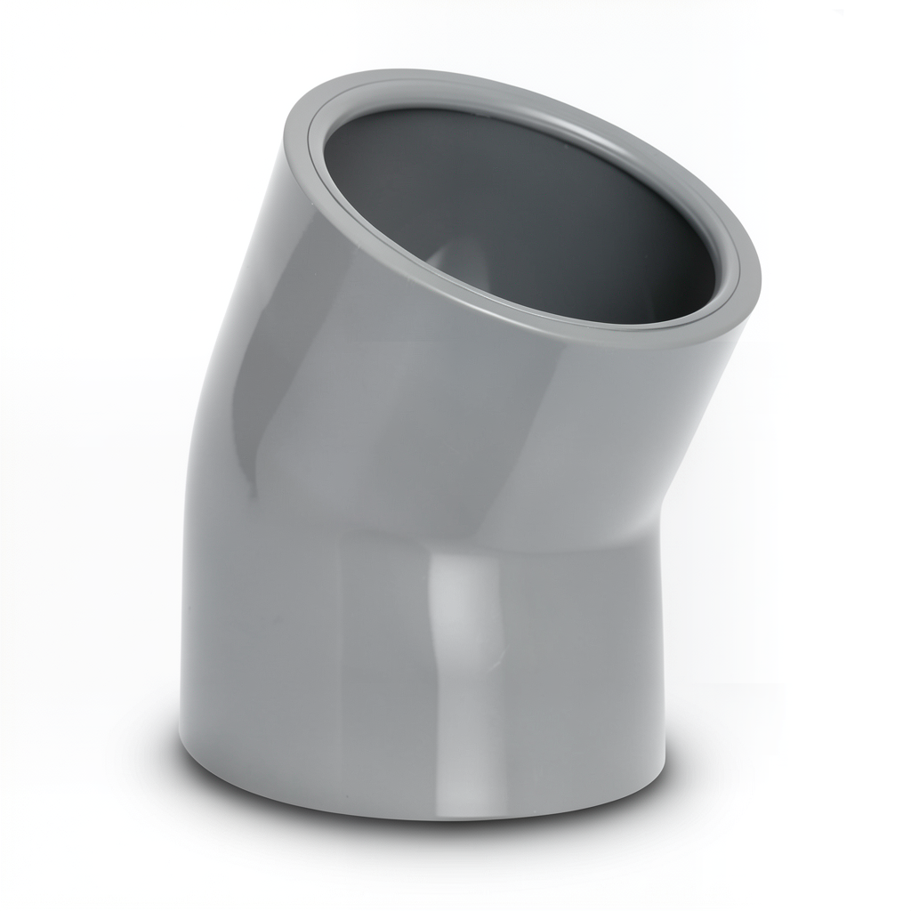 UPVC Elbow 45° Size 110 mm Gray