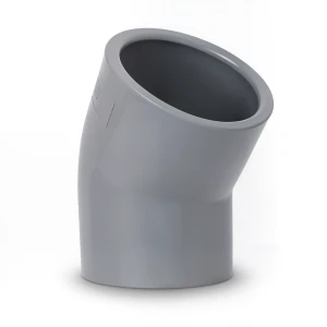 كوع UPVC زاوية °45 مقاس 25 مم لون رمادي