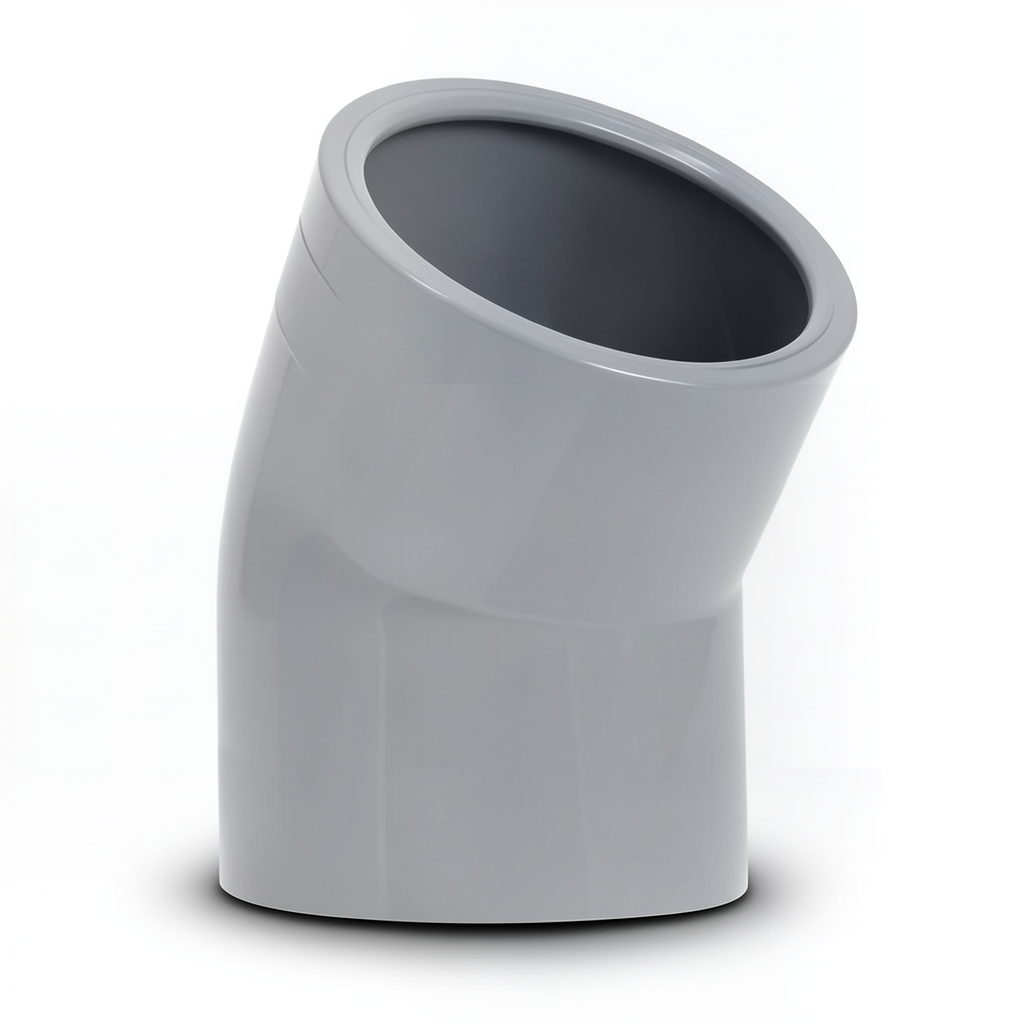 UPVC Elbow 45° Size 90 mm Gray Color