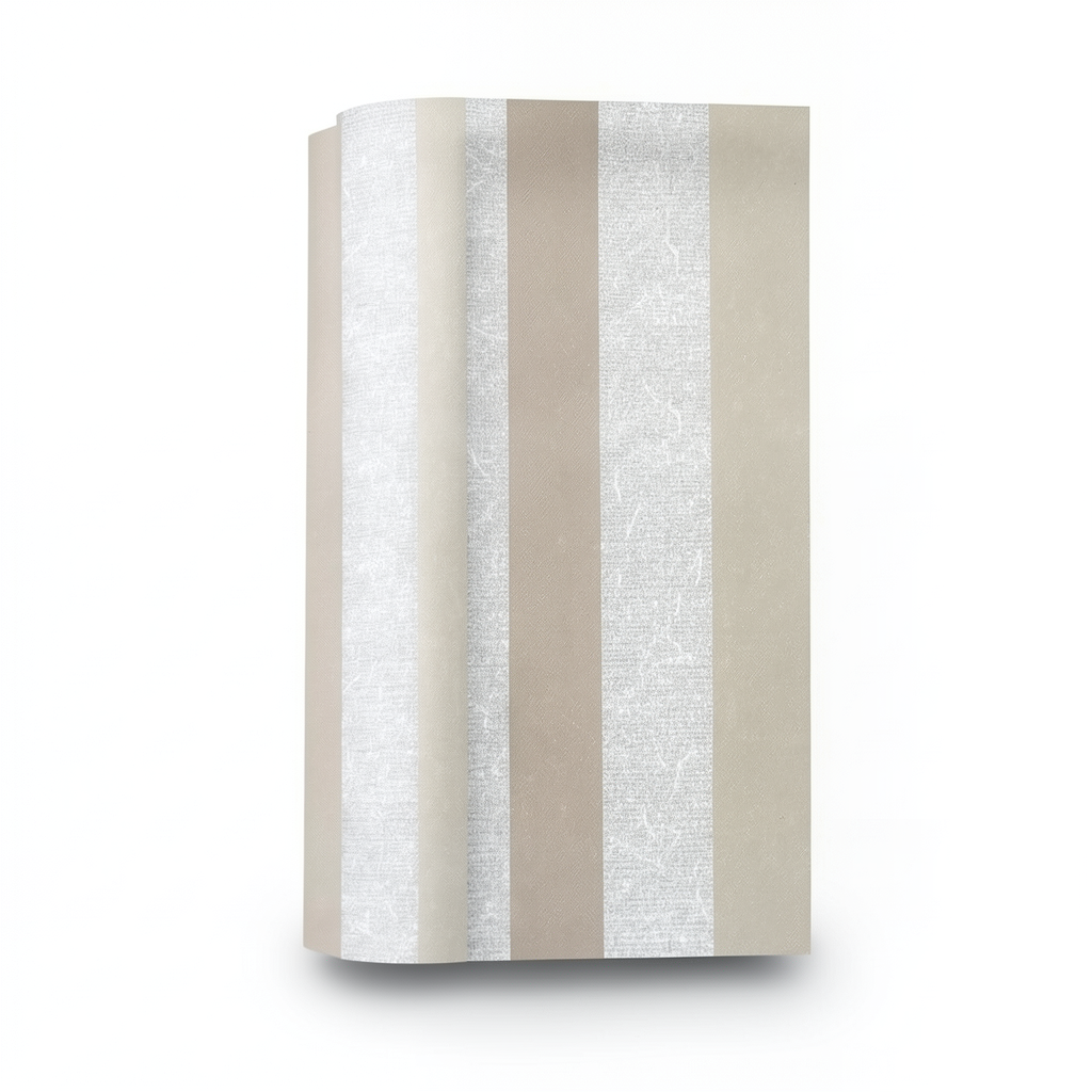 Spanish Wallpaper Striped Design Beige Color, Size 10mx0.53m, Model 1108-4