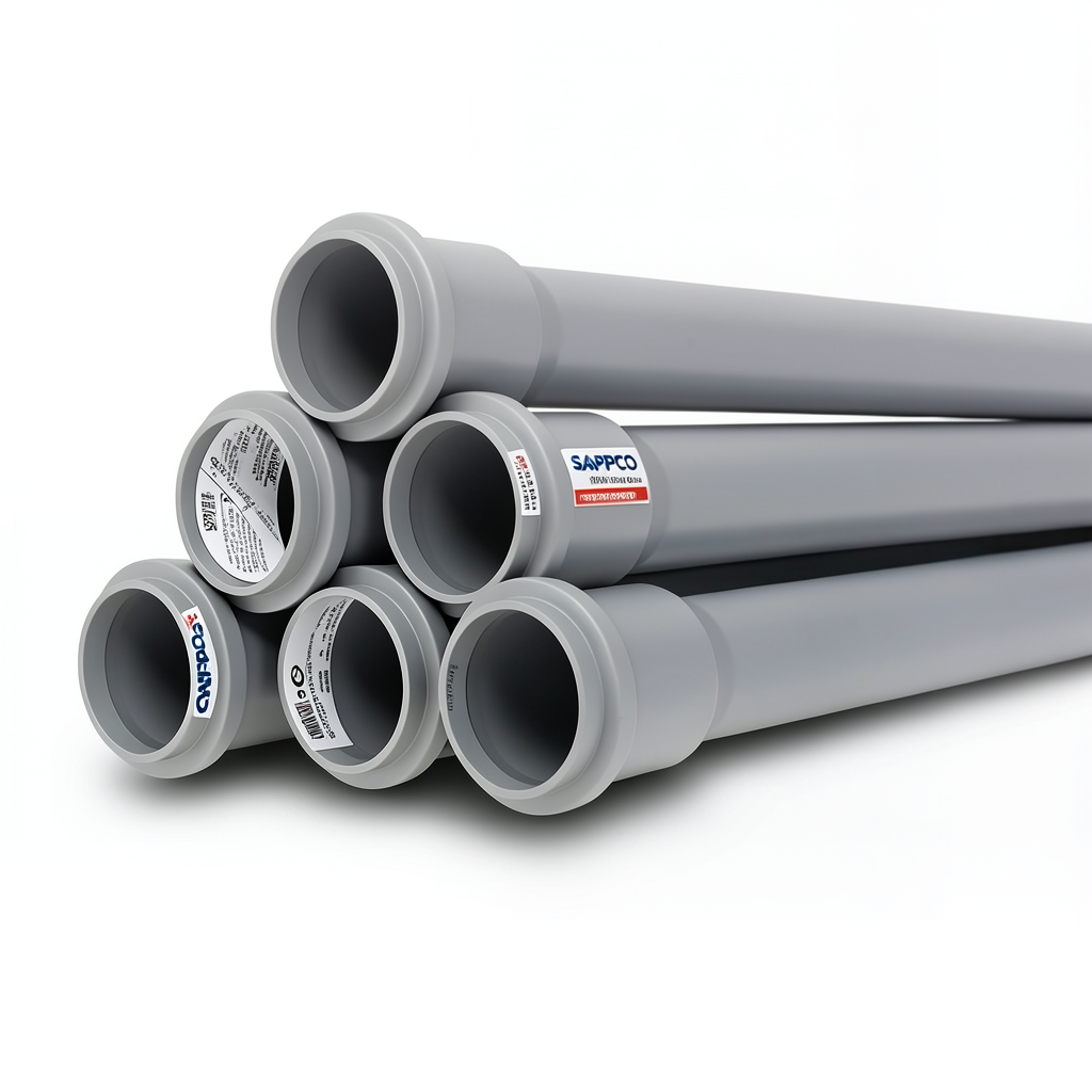 UPVC Pipes PN 16 Bar Size 160 mm Thickness 11.9 mm Gray Color | SAPPCO