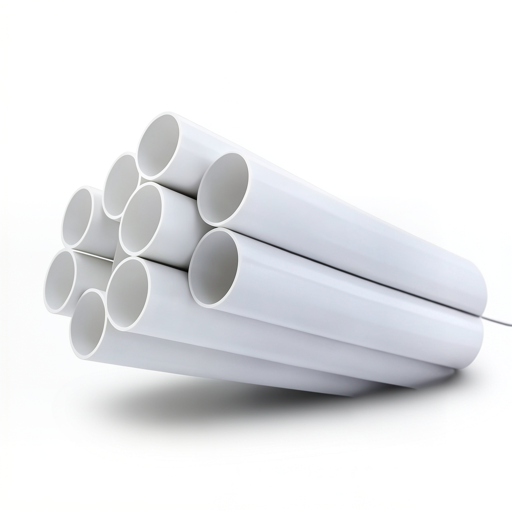 UPVC Plastic Pipe Schedule 40 Size 3/4 inch Thickness 2.87 mm White
