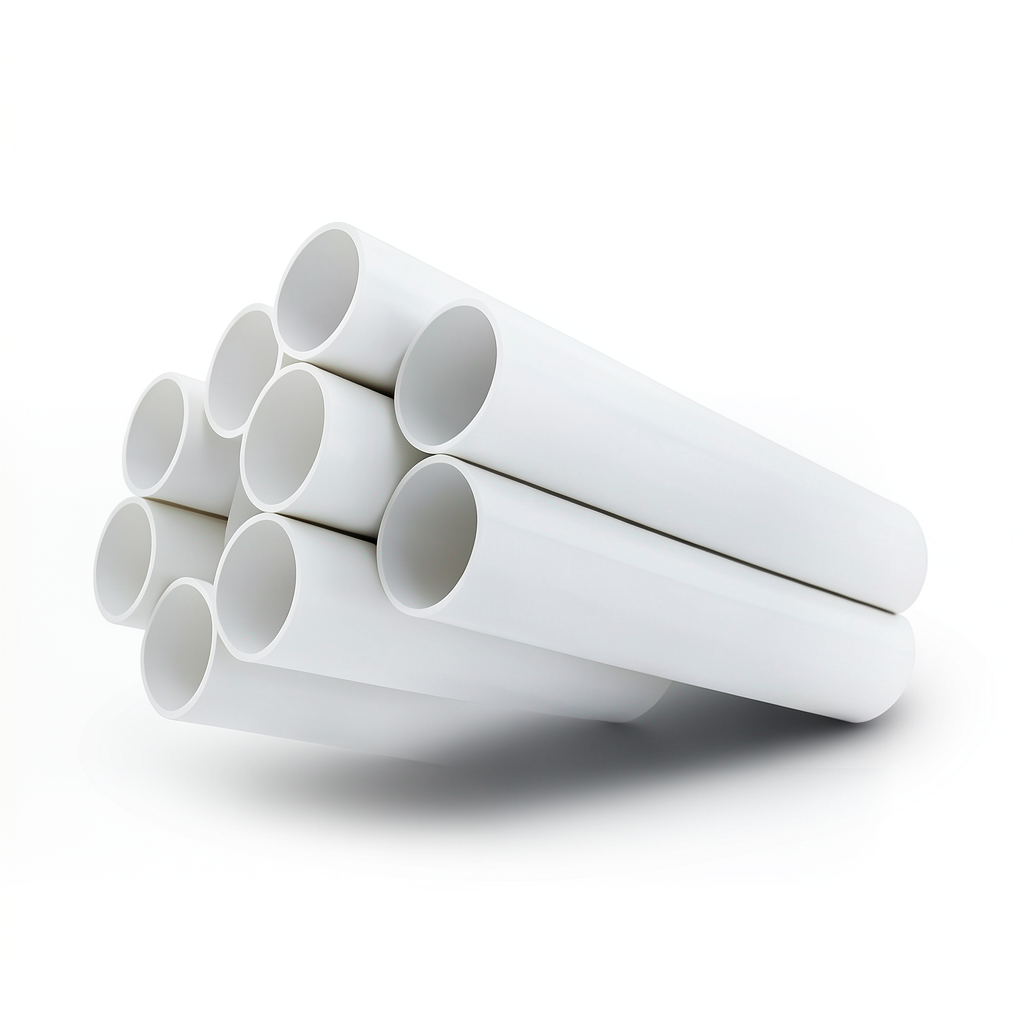 مواسير UPVC جدول 40 مقاس 1 إنش سمك 3.38 مم لون أبيض
