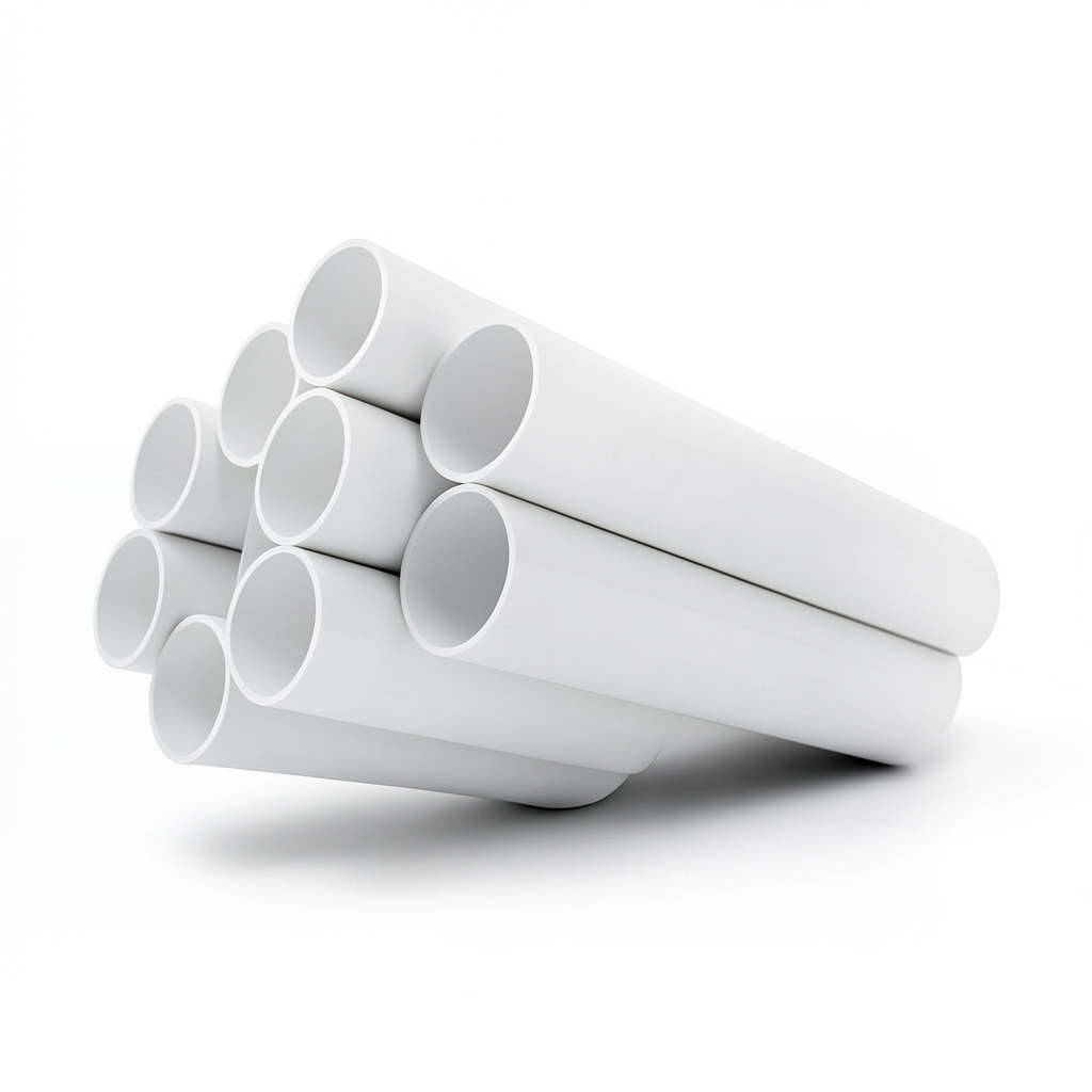 أنابيب UPVC جدول 40 مقاس 1 1/2 إنش سماكة 3.68 مم لون أبيض