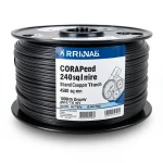 Stranded Copper Wire 240 sq mm, 450/750V, Black, 1000m Drum | Riyadh Cables Group