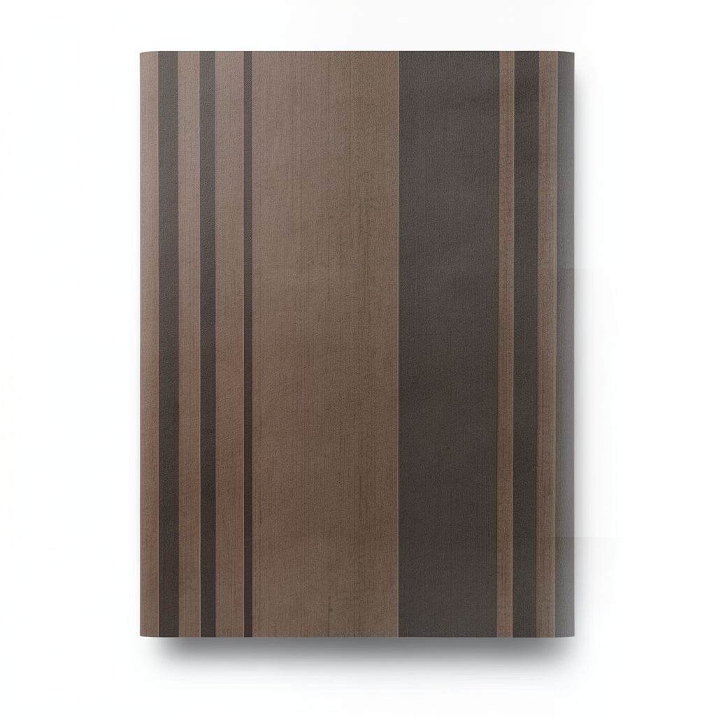 Italian Wallpaper Brown Color Striped Design, Size 10mx0.73m, Model 305019
