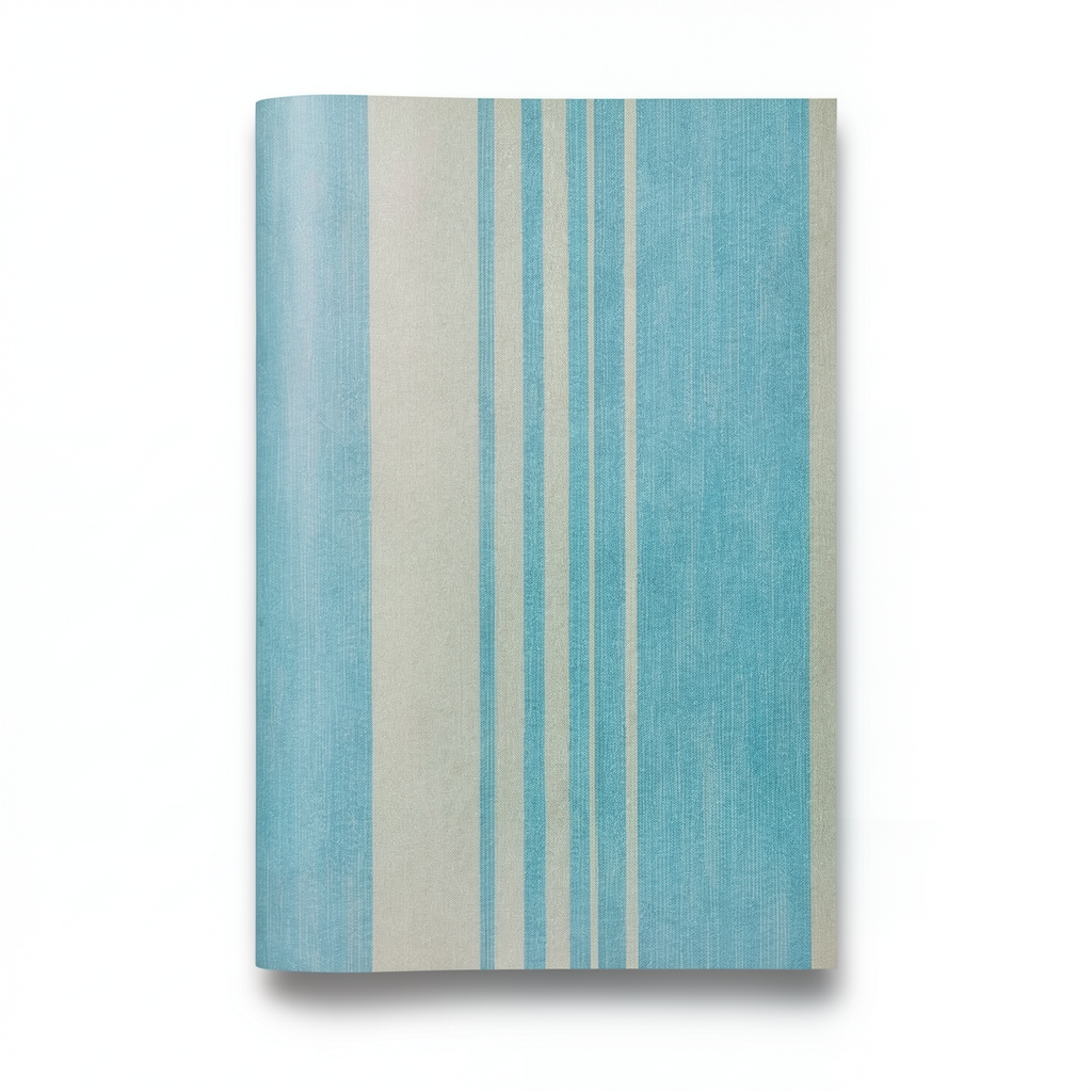 Italian Wallpaper Striped Design Turquoise, Size 10mx0.73m, Model 305021