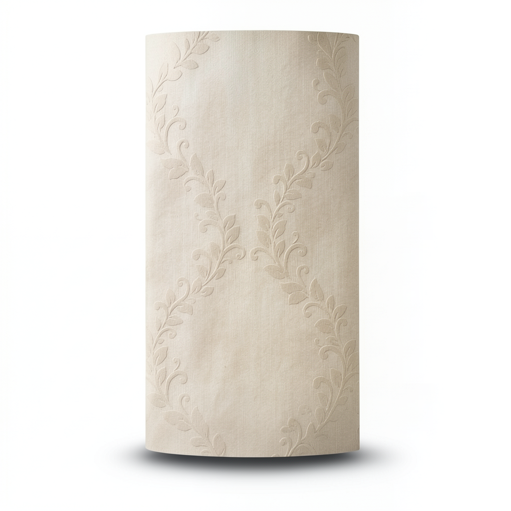 Classic Wallpaper Length 10m, Width 0.73m, Beige Color, Model 305029