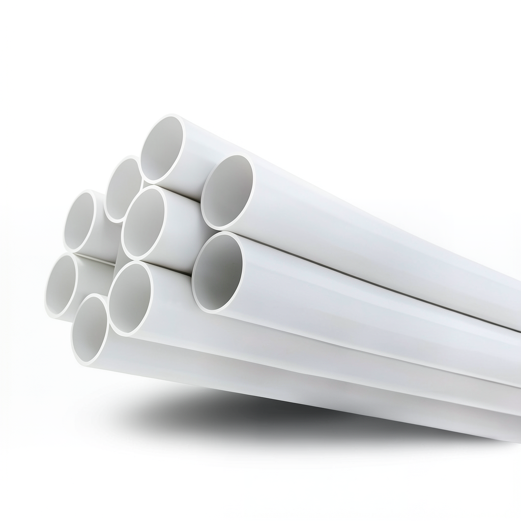 UPVC Pipe Schedule 40 Size 1/2 inch Thickness 2.77 mm White