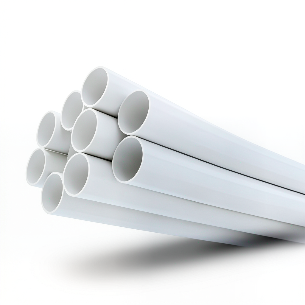 مواسير UPVC جدول 40 مقاس 1 إنش سمك 3.38 مم لون أبيض