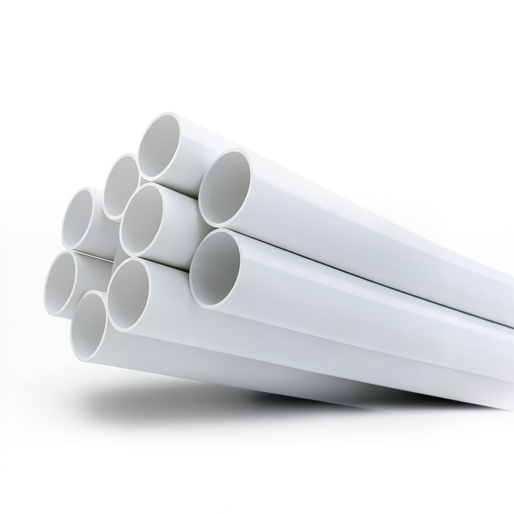 أنابيب UPVC جدول 40 مقاس 1 1/2 إنش سماكة 3.68 مم لون أبيض