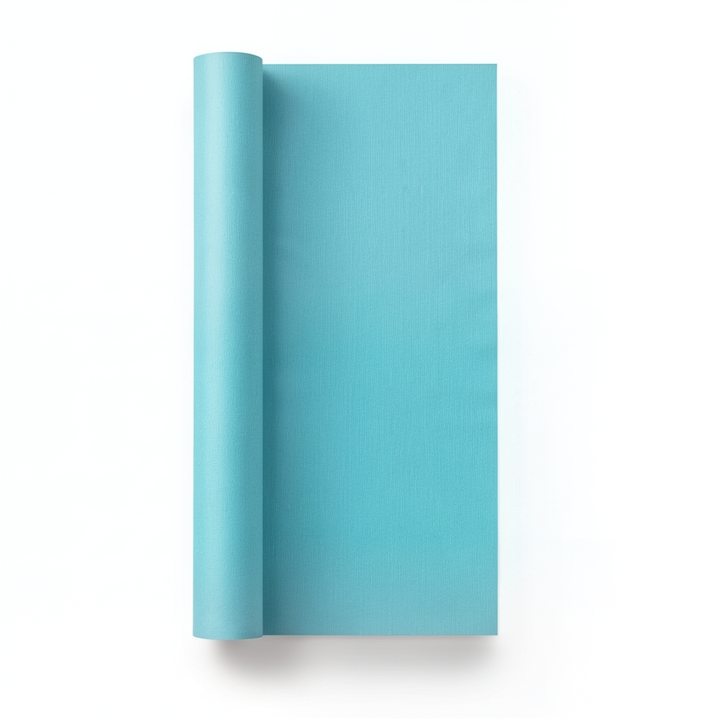 Dutch Plain Wall Decoration 10m x 0.53m, Turquoise Color