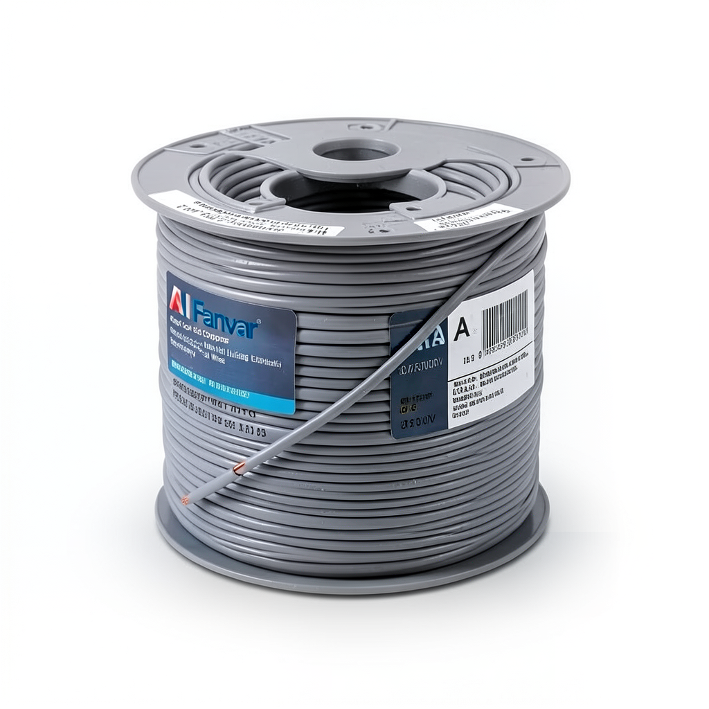سلك نحاس مصمت احادى النواة معزول PVC 70º مقاس 0.75 مم² 300/500 فولت طول 300 قدم رمادي | شركة الفنار