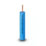 Heat Resistant Single Core Solid Copper Cable PVC 90 ºC 1 mm² 2.3 mm Diameter 300/500 V 300 Ft Blue | Al Fanar