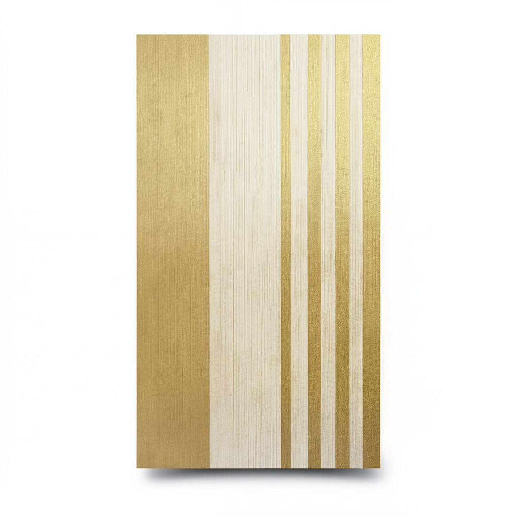 Italian Wallpaper Gold Color Striped Design, Size 10mx0.73m, Model 305025