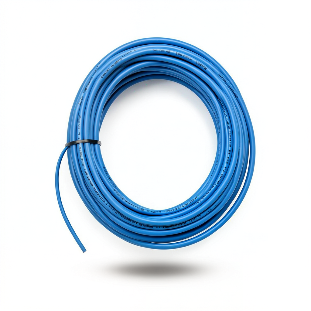 سلك نحاس مصمت مقاوم للحراره احادى النواة معزول PVC 90º 1.5 مم² 450/750 فولت 300 قدم ازرق | شركة الفنار