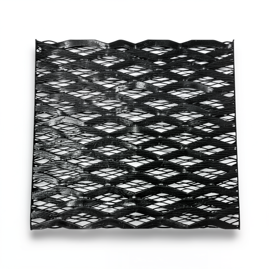 Hot Rolled Black Steel Expanded Metal Mesh Thickness 1.5 mm Width 2.44 m Length 2 m